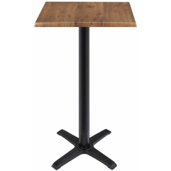 mesa caribe alta negra base de 110 cms y tapa de 70 x 70 cms color a elegir
