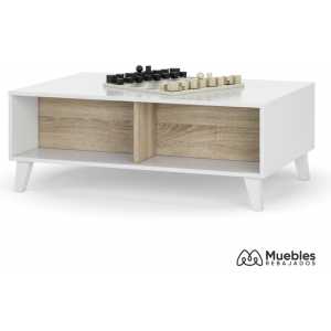 mesa centro de madera blanca elevable 0f6633bo