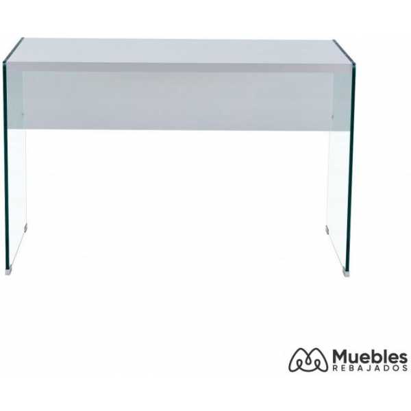 mesa chieri cristal lacada blanco 120 x 56 cms 1