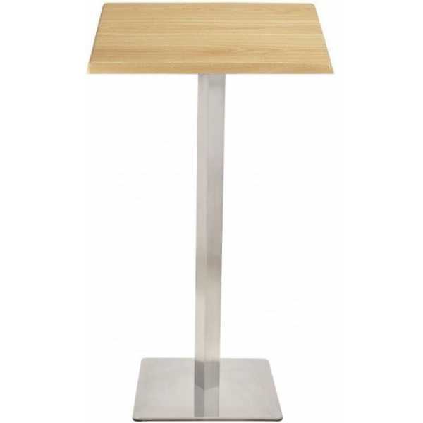 mesa copacabana alta acero inoxidable base de 110 cms y tapa 60 x 60 cms color a elegir