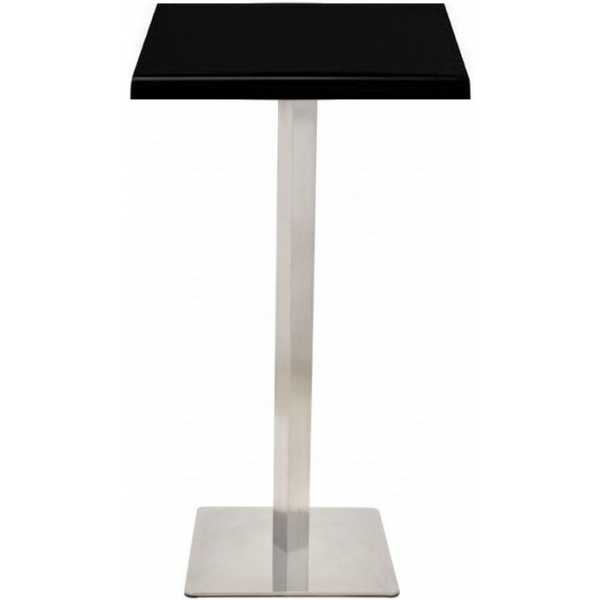 mesa copacabana alta acero inoxidable base de 110 cms y tapa 70 x 70 cms color a elegir
