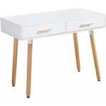 mesa de estudio zeus blanca cajones blancos 100 x 50 cms