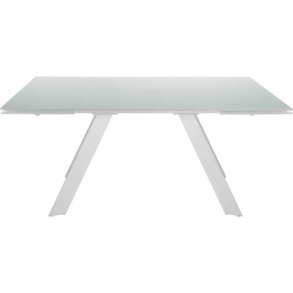 mesa extensible bob cristal blanca y patas blancas 1