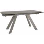 mesa extensible bob cristal gris y patas grises