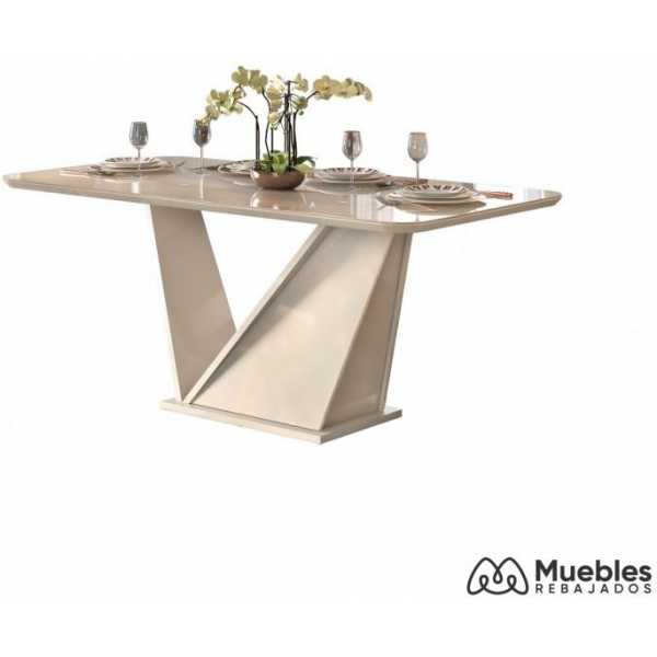 mesa freda madera cristal blanco roto 180x90 cms 1