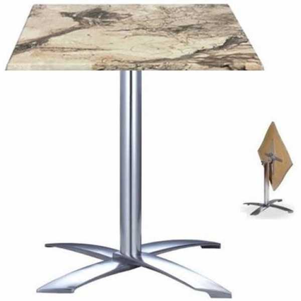 mesa gather aluminio abatible base de 73 cms y tapa 60x60 cms color a elegir
