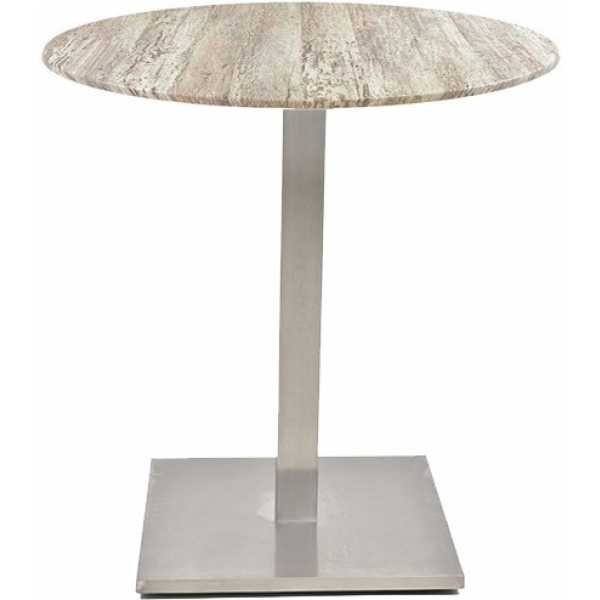 mesa ipanema acero inoxidable base de 72 cms y tapa 60 cms color a elegir
