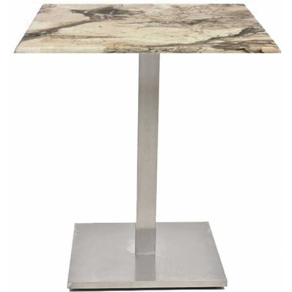 mesa ipanema acero inoxidable base de 72 cms y tapa 70 x 70 cms color a elegir