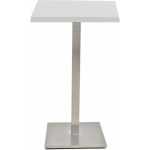 mesa ipanema alta acero inoxidable base de 110 cms y tapa 70 x 70 cms color a elegir