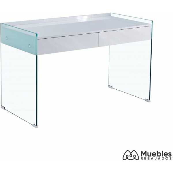 mesa limoges cristal lacada blanco 120 x 60 cms