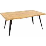 mesa melide metal madera160 x 90 cms