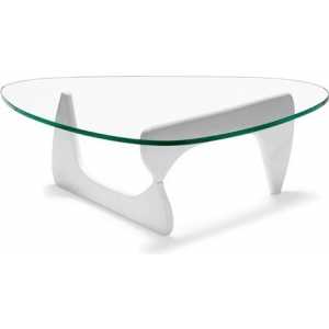 mesa nog baja lacada blanca tapa de cristal 15 mm 125x90 cms