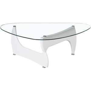 mesa nogu baja lacada blanca cristal 120x70 cms 1