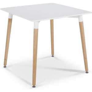 mesa nury h madera tapa lacada blanca de 80 x 80 cms
