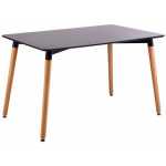 mesa nury madera tapa lacada negra 120 x 80 cms