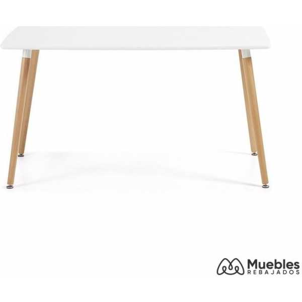 mesa nury new madera tapa blanca 160 x 90 cms
