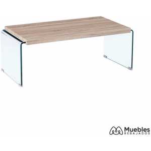 mesa osiris baja madera cristal curvado 110x55 cms