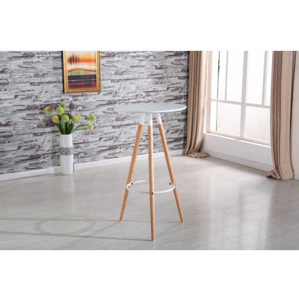 mesa otilia new alta madera tapa blanca de 60 cms