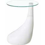 mesa pear new baja blanca cristal 50 cms de diametro 3