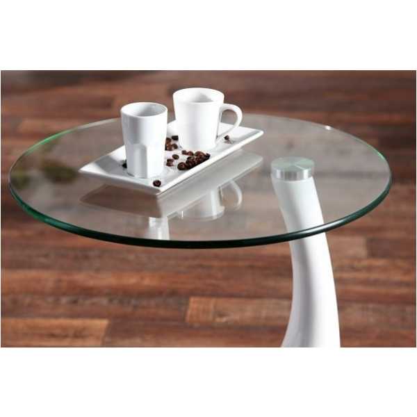 mesa pear new baja blanca cristal 50 cms de diametro 5