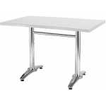 mesa roma aluminio base rectangular tapa 120 x 80 cms color a elegir