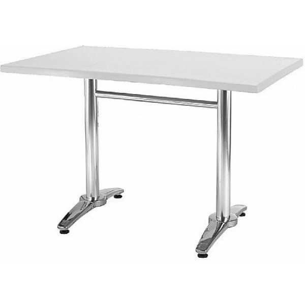 mesa roma aluminio base rectangular tapa 120 x 80 cms color a elegir