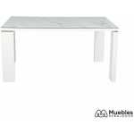 mesa royal lacada blanca cristal ceramico 150 x 90 cms 4