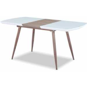 mesa sohail extensible metal madera cristal140 180 x 80 cms