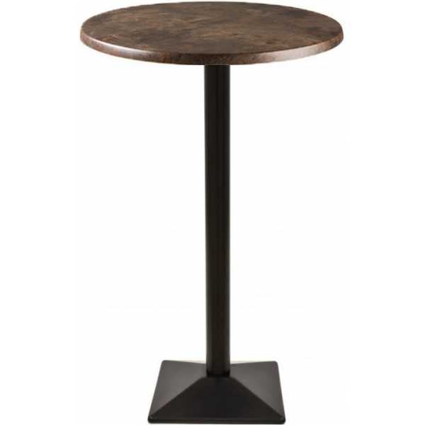 mesa soho alta negra base de 110 cms y tapa de 70 cms color a elegir