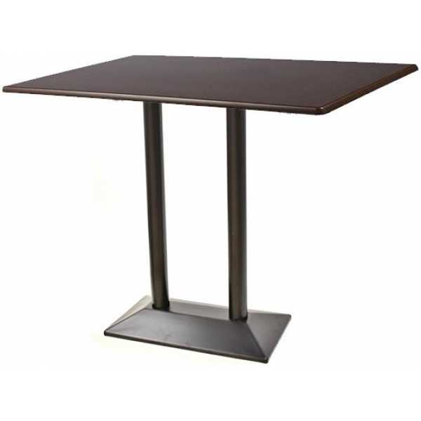 mesa soho alta negra base rectangular y tapa de 120x80 cms color a elegir