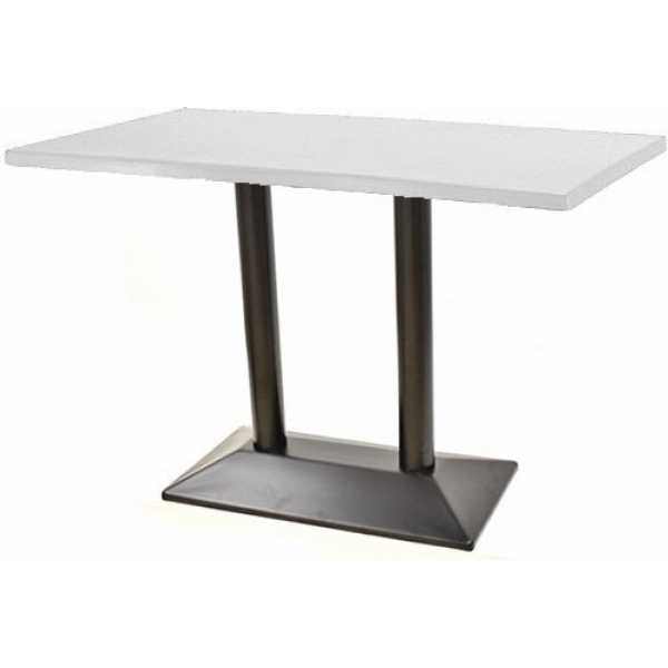 mesa soho negra base rectangular y tapa de 120x80 cms color a elegir