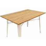 mesa tol acero blanca madera 120x80 cms 2