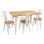 mesa tol acero blanca madera 120x80 cms 3