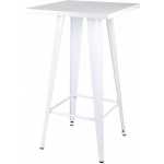 mesa tol alta acero blanca 60x60 cms