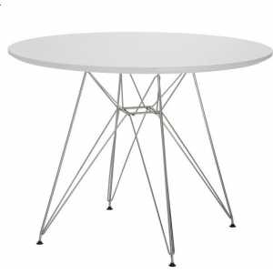 mesa tower cromada lacada blanca 100 cms de diametro 3