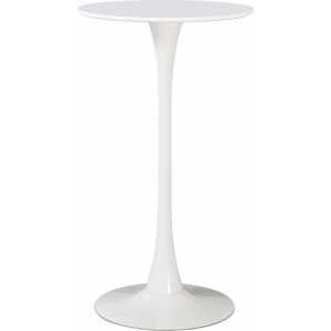 mesa tul alta metal blanca tapa blanca de 60 cms de diametro