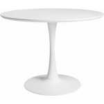 mesa tul base de metal tapa lacada blanca 120 cms de diametro
