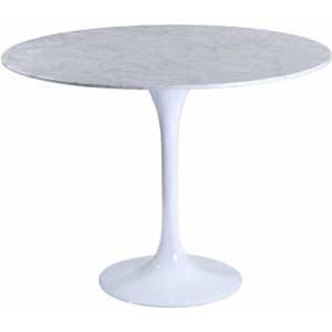 mesa tul fibra de vidrio marmol blanco 120 cms de diametro