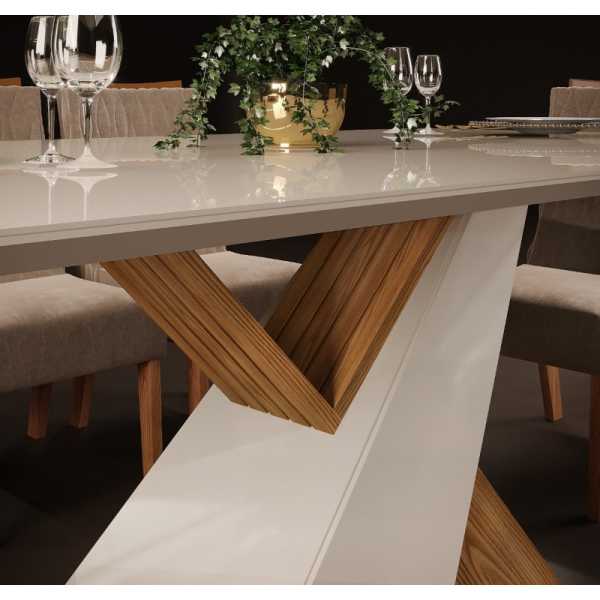 mesa vega madera cristal roble blanco roto 180x90 cms 2