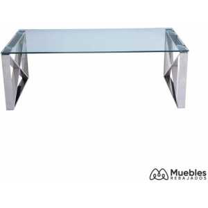 mesa venus baja acero inoxidable cristal 120x60 cms 1