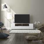 mueble tv madera y blanco 0f6624a