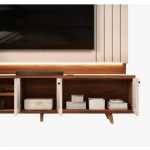 mueble y panel vintage madera marroquin y blanco roto 220 cms 3