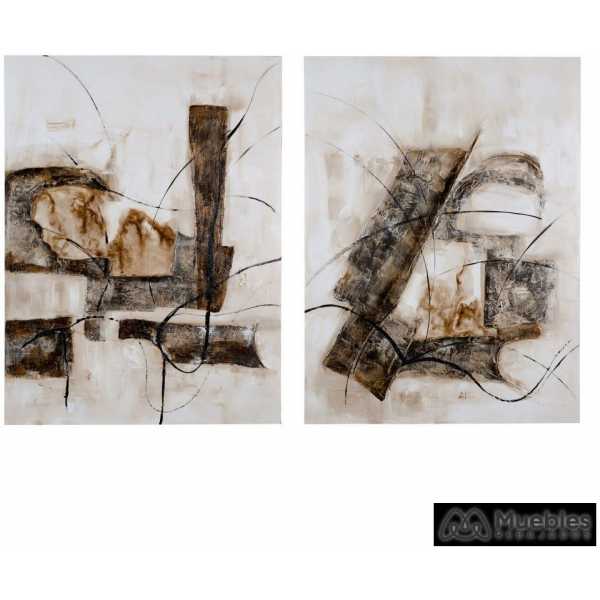 Pintura abstracto 2 m negro marron 120 x 90 x 280 cm