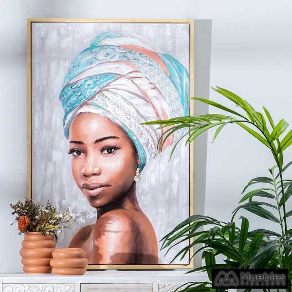 Pintura africana lienzo decoracion 80 x 4 x 120 cm 2