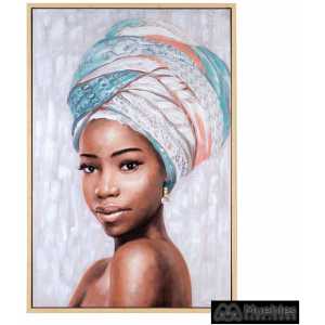 pintura africana lienzo decoracion 80 x 4 x 120 cm