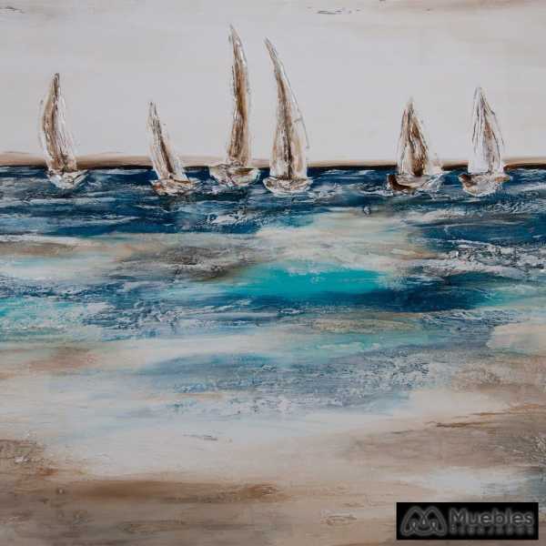 pintura barcos azul gris lienzo 120 x 350 x 120 cm 4