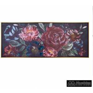 pintura flores lienzo decoracion 135 x 350 x 55 cm