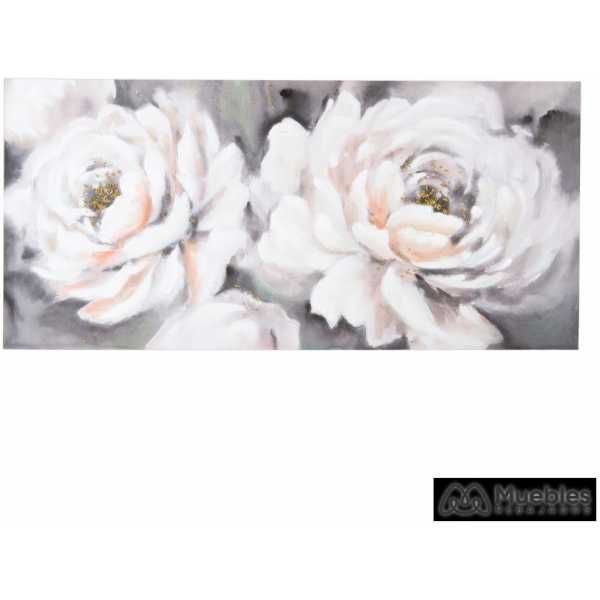 Pintura flores lienzo decoracion 70 x 280 x 150 cm