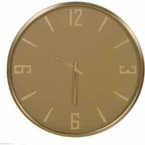 reloj pared amarillo acero cristal 51 x 5 x 51 cm
