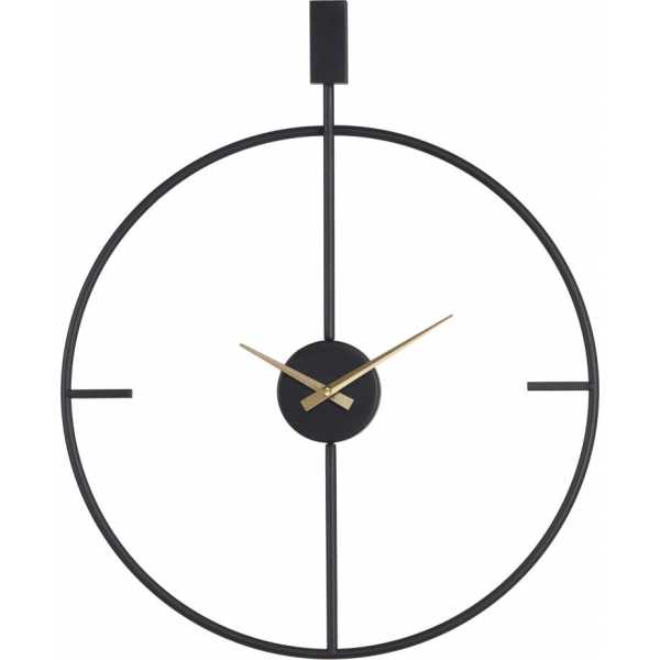 Reloj pared negro metal decoracion 50 x 5 x 62 cm